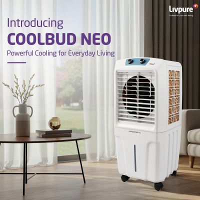 Livpure Coolbud Neo Personal Cooler 48L | 2 Yrs Motor Warranty & 1 Yr Comprehensive (White)