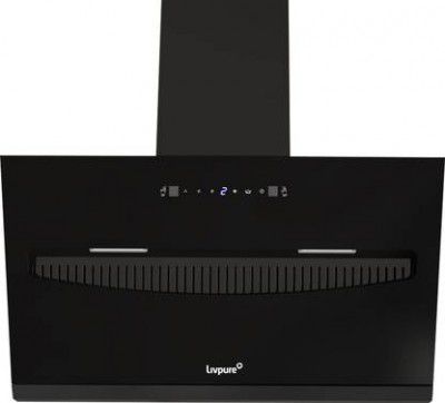 LIVPURE LIV-IVY-90-FL-HAC Auto Clean Wall Mounted BLACK 1350 CMH Chimney