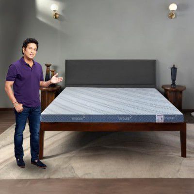 Livpure Smart ESSENTIA HR Pure Foam Mattress | Advance Lumbar Support with Dow ComfortScience | High GSM Certified Fabric | 5 Year Warranty |King Bed (72x72x3) inch, Washable Zipper Cover
