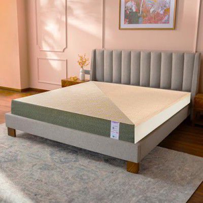 Livpure Smart Ortho Latex Luxe 100% Natural Pin-Core Latex & HD Foam Mattress | Stress-Relief BIOCRYSTALS |Premium High GSM Certified Fabric|Queen Bed (78x60x6) inch, Washable Zipper Cover