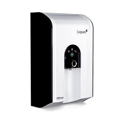 Livpure Zinger White DX Ecocare with water saving Technology Wall Mountable RO+Pure UV+UF+Mineraliser+Copper 6.5 L tank-White 15 LPH Water Purifier for home