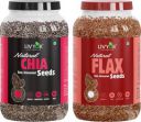LIVYOR Combo Chia Seeds & Flax Seeds for Weight loss Management- Raw, Protein and Fiber Rich Super Food, Chia Seeds, Brown Flax Seeds  (2 kg, Pack of 2)...