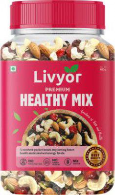 LIVYOR Healthy Mix Nuts, Seeds and Berries Combo Pack | Dry Fruits Trail Mix with Seeds, Berries (400 g)
