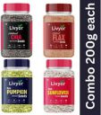 LIVYOR Raw Chia, Flax, Pumpkin, Sunflower Combo for Weight Loss Mix Seeds for eating Chia Seeds, Brown Flax Seeds, Pumpkin Seeds, Sunflower Seeds  (800 g, Pack of 4)...