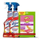 Lizol 450ml (Pack of 2), Kitchen Cleaner Spray + 1 Free Scotch-Brite Sponge Wipe | Suitable for all Kitchen Surfaces, Gas Stove, Countertop, Tiles, Chimney and Sink | Kills 99.9% germs...