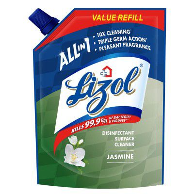 Lizol Disinfectant Surface & Floor Cleaner Liquid Refill Pack, Jasmine - 1800ml