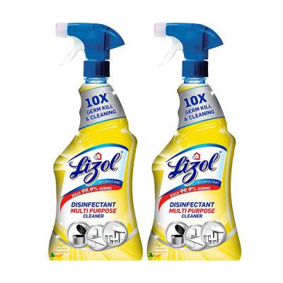 Lizol Multipurpose Power Cleaner Liquid Spray - 450 ml (Pack of 2)