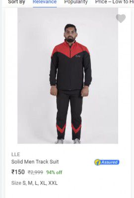 LLE Solid Men Track Suit at ₹150
