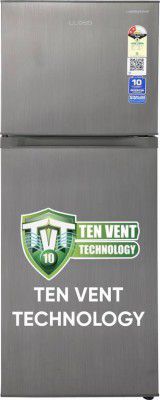 Lloyd by Havells 233 L Frost Free Double Door 2 Star Refrigerator (Dark Steel, GLFF262EDST1GC)