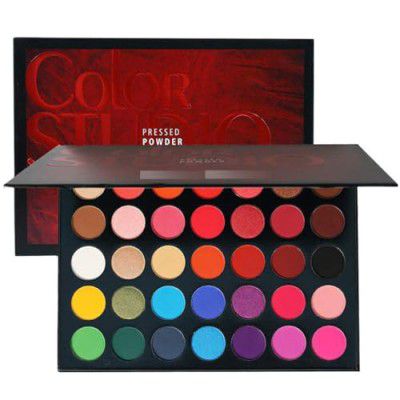 LOBE MIRACLE High Pigment Eyeshadow Palette Color Studio Makeup Colorful Shades Blendable Shimmery Eye Shadow Palette (MultiColor, Regular)