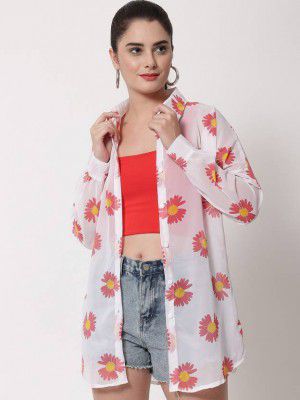 LOF Women Regular Fit Floral Print Casual Shirt