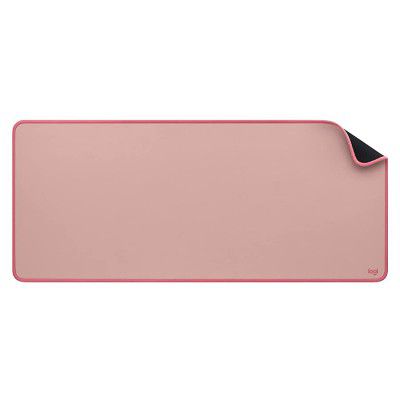 Logitech Desk Mat - Studio Series Multifunctional Large Desk Pad Extended Mouse Mat Office Desk Protector with Anti-Slip Base Spill-Resistant Durable Design-Dark Rose