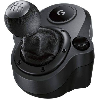 [Triple Offer]Logitech G Driving Force Racing Wheels Shifter for G29, G920 & G923, 6 Speed, Push Down Reverse Gear, Steel and Leather Construction - Black