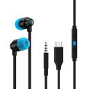 Logitech G333 Gaming Earphones with Gaming-Grade Dual Drivers with USB-C Adapter & in-line Mic and Volume Control with 3.5mm aux - Black...