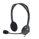 Logitech H111 Wired On Ear Headphones With Mic Black...