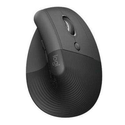 logitech Lift Wireless Optical Vertical Mouse with Thumb Rest (4000 DPI Adjustable, Whisper Quiet Clicks, Graphite)