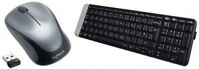 Logitech M235 Wireless Mouse for Windows and Mac - Black/Grey +Logitech K230 Wireless Keyboard