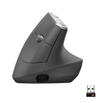 [Extra Rs 1700 OFF] Logitech MX Vertical Wireless Mouse with Free Adobe Subscription, Ergonomic Design Reduces Muscle Strain