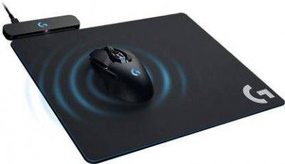 Logitech Powerplay Wireless Charging System for G502 Lightspeed, G703, G903 Lightspeed and PRO Wireless Gaming Mice, Cloth or Hard Gaming Mouse Pad - Black Combo Set
