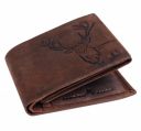 LONDON ALLEY Elk Vintage Brown Men's Leather Wallet....