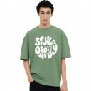 London Hills Men's Casual Printed Round Neck, Oversized Longline Drop Shoulder Boho Style T-Shirt...