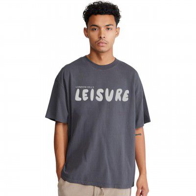 London Hills Men's Cotton Oversized Fit Casual Printed Round Neck, Oversized Longline Drop Shoulder Boho Style T-Shirt
