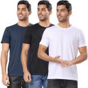 London Hills Men's Solid Cotton T Shirt | Round Neck | Half Sleeve | Plain-Regular Fit | Men's Super Combed Cotton Rich Solid Round Neck Regular Fit Half Sleeve T-Shirt Pack of 3...