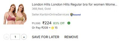 London Hills Pack of 2 Women Everyday Non Padded Bra  (Red, Gold)