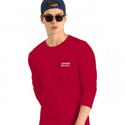 London Hills Printed Men Round Neck Full Sleeve T-Shirt