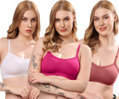 London Hills Women's Cotton Sports Bra   (Pack of 3)