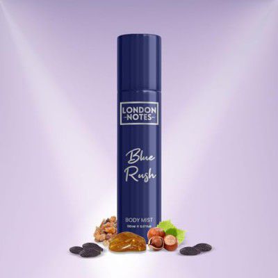 London Notes Unisex BlueRush Body Mist |Long Lasting |with sweet and spicy Scents|150 ml