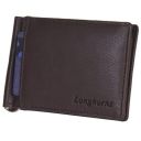 LONGHORNS Genuine Leather Money Clip Wallet with RFID Protection and Card Holder Slots-Brown...