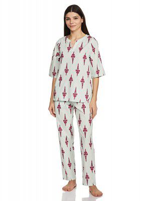 Longies Womens Kurti+Pyjama Set Regular Night Suit