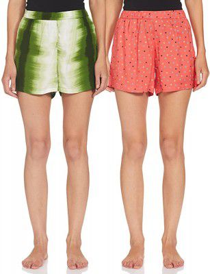 Longies Womens Pack of 2 Regular Rayon Shorts