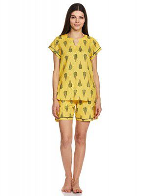 Longies Womens Regular Kurti+Short Set
