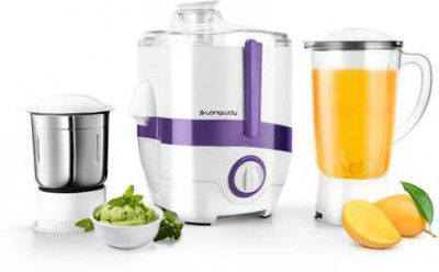 Longway 550 W Juicer Mixer Grinder (LWJMG | 2 Jars | Purple)