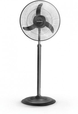 Longway Bolt P1 400 mm 3 Blade Pedestal Fan (Ultra High Speed | Black | Pack of 1)