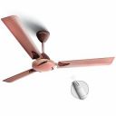 Longway Creta P1 1200 mm/48 inch Remote Controlled 3 Blade Anti-Dust Decorative Star Rated Ceiling Fan (Rusty Brown)...