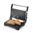 Longway Crisp Master 1000 W Electric Panini Sandwich Maker, Grill & Toaster (Metallic Silver)...