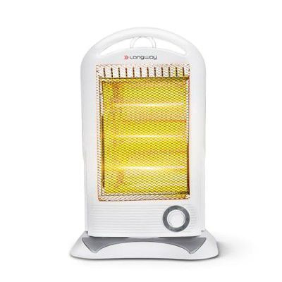 Longway Flare 3 Rod 1200 Watt Halogen Room Heater | 3 Heat Setting | Shock Proof Body with ISI Approved (Gray)