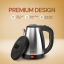 Longway Kestro 2 Liter Electric Kettle with Stainless Steel Body (Black & Silver, 1500 Watt)...