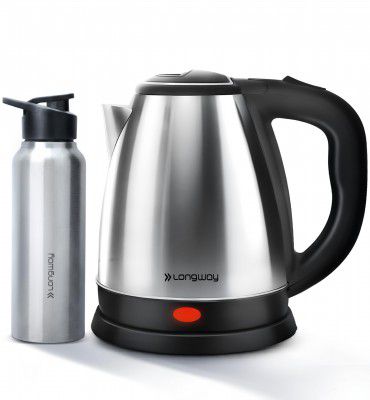Longway Kestro 2 Ltr Electric Kettle with Water Bottle Combo