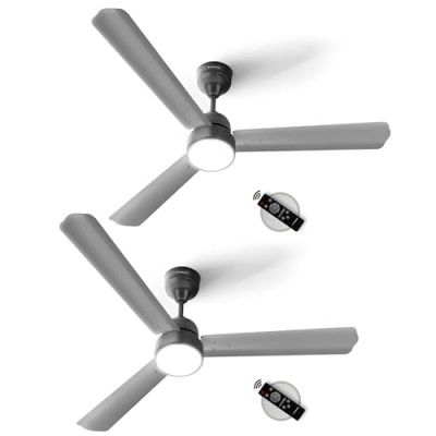 Longway Luminair 1200 mm BLDC Ceiling Fan | 5 Years Warranty (Gray, Pack of 2)