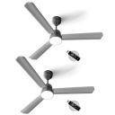 Longway Luminair 1200 mm BLDC Ceiling Fan | 5 Years Warranty (Gray, Pack of 2)...