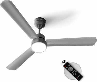 Longway Luminair | BLDC Motor | Remote Control | LED Light | Silent Operation | Premium with 5 Year Warranty BLDC Motor with Remote 1200 mm Ceiling Fan (5 Star | Gray )