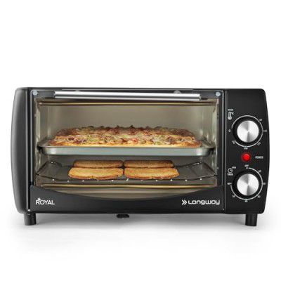 Longway Royal OTG 12 Ltr Oven Toaster Griller with Heating Modes | 1 Year Warranty (1000 W, Black)