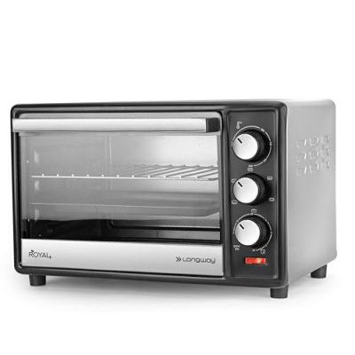 Longway Royal Plus 28L Oven Toaster Griller (1500W, Silver)