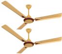 Longway Starlite-1 1200mm/48 inch High Speed Anti-dust Decorative 5 Star Rated Ceiling Fan (Golden Beige, Pack of 2)...