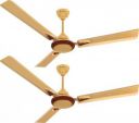 Longway Starlite-1 P2 1200 mm Ultra High Speed 3 Blade Ceiling Fan (Golden Beige, Pack of 2)...