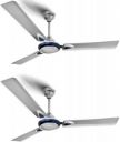 Longway Starlite-1 P2 1200 mm Ultra High Speed 3 Blade Ceiling Fan  (Silver Blue, Pack of 2)...